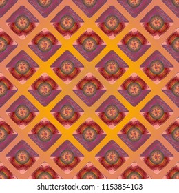 Doodle bisquit cookie or cracker background. Cookie seamless pattern