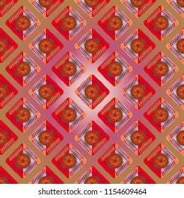 Doodle bisquit cookie or cracker background. Cookie seamless pattern