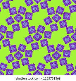 Doodle bisquit cookie or cracker background. Cookie seamless pattern