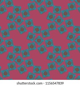 Doodle bisquit cookie or cracker background. Cookie seamless pattern
