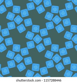 Doodle bisquit cookie or cracker background. Cookie seamless pattern