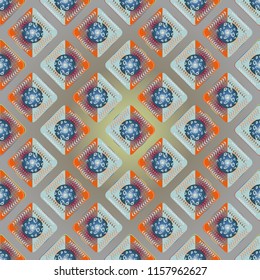 Doodle bisquit cookie or cracker background. Cookie seamless pattern