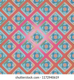 Doodle bisquit cookie or cracker background. Cookie seamless pattern
