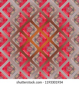 Doodle bisquit cookie or cracker background. Cookie seamless pattern