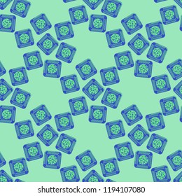 Doodle bisquit cookie or cracker background. Cookie seamless pattern