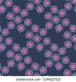 Doodle bisquit cookie or cracker background. Cookie seamless pattern