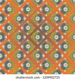 Doodle bisquit cookie or cracker background. Cookie seamless pattern