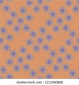Doodle bisquit cookie or cracker background. Cookie seamless pattern