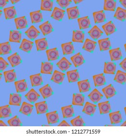 Doodle bisquit cookie or cracker background. Cookie seamless pattern