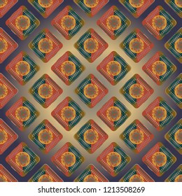 Doodle bisquit cookie or cracker background. Cookie seamless pattern