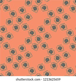 Doodle bisquit cookie or cracker background. Cookie seamless pattern