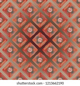 Doodle bisquit cookie or cracker background. Cookie seamless pattern