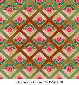 Doodle bisquit cookie or cracker background. Cookie seamless pattern