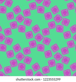 Doodle bisquit cookie or cracker background. Cookie seamless pattern