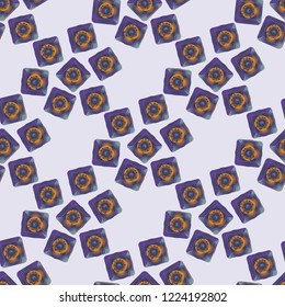 Doodle bisquit cookie or cracker background. Cookie seamless pattern