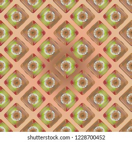 Doodle bisquit cookie or cracker background. Cookie seamless pattern