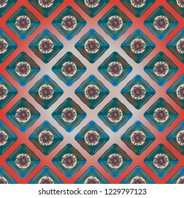 Doodle bisquit cookie or cracker background. Cookie seamless pattern