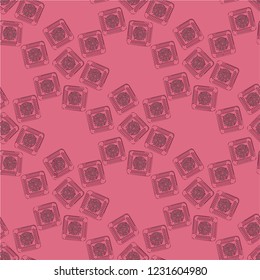 Doodle bisquit cookie or cracker background. Cookie seamless pattern