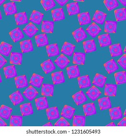 Doodle bisquit cookie or cracker background. Cookie seamless pattern