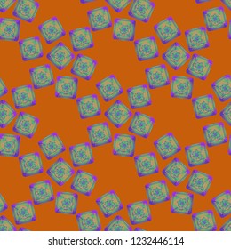 Doodle bisquit cookie or cracker background. Cookie seamless pattern