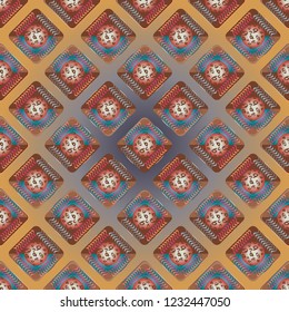 Doodle bisquit cookie or cracker background. Cookie seamless pattern