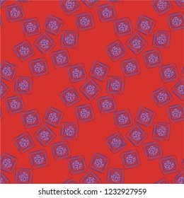 Doodle bisquit cookie or cracker background. Cookie seamless pattern