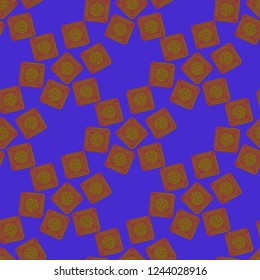 Doodle bisquit cookie or cracker background. Cookie seamless pattern