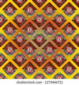 Doodle bisquit cookie or cracker background. Cookie seamless pattern