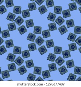 Doodle bisquit cookie or cracker background. Cookie seamless pattern