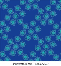 Doodle bisquit cookie or cracker background. Cookie seamless pattern