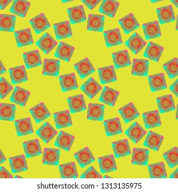 Doodle bisquit cookie or cracker background. Cookie seamless pattern