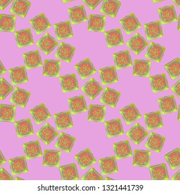 Doodle bisquit cookie or cracker background. Cookie seamless pattern