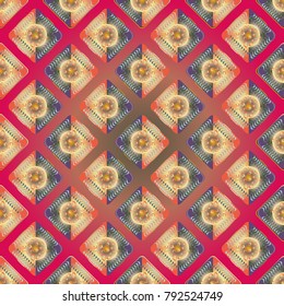 Doodle bisquit cookie or cracker background. Cookie seamless pattern