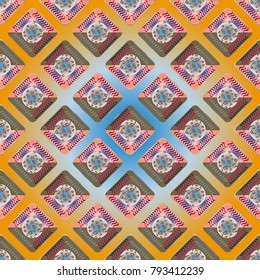 Doodle bisquit cookie or cracker background. Cookie seamless pattern