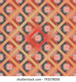 Doodle bisquit cookie or cracker background. Cookie seamless pattern