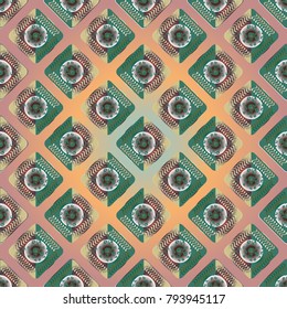 Doodle bisquit cookie or cracker background. Cookie seamless pattern