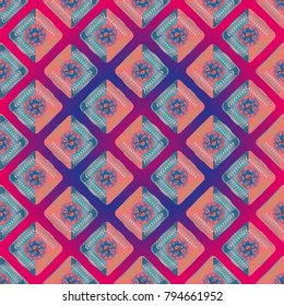 Doodle bisquit cookie or cracker background. Cookie seamless pattern
