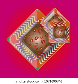 Doodle bisquit cookie or cracker icon