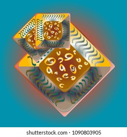 Doodle bisquit cookie or cracker icon