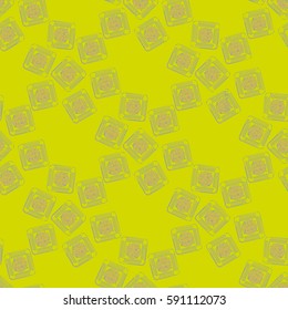 Doodle bisquit or cracker background. Cookie seamless pattern.