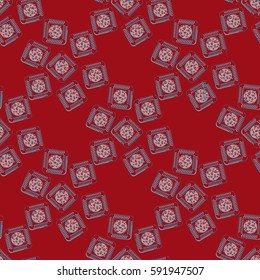 Doodle bisquit or cracker background. Cookie seamless pattern.