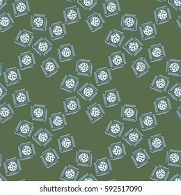 Doodle bisquit or cracker background. Cookie seamless pattern.