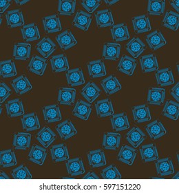 Doodle bisquit or cracker background. Cookie seamless pattern.