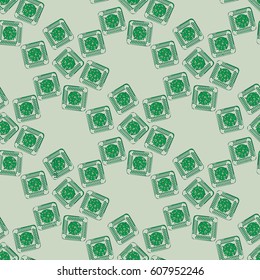 Doodle bisquit or cracker background. Cookie seamless pattern.