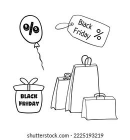 Doodle Black Friday Set - package, price tag