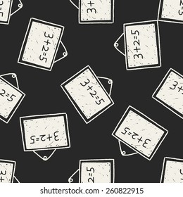 Doodle Blackboard seamless pattern background