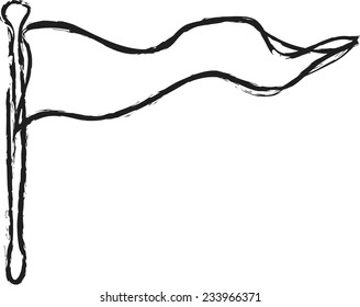 doodle blank flag