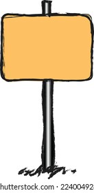 doodle blank traffic sign