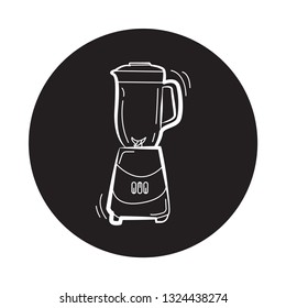 doodle blender icon flat black