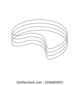 doodle blob line, abstract wave line vector